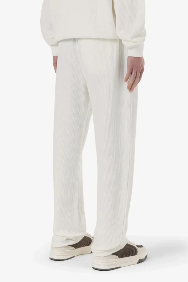 Signar Wide Rib Pants Washed Warm White Black-1
