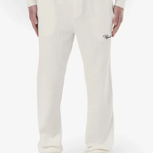 Signar Wide Rib Pants Washed Warm White Black