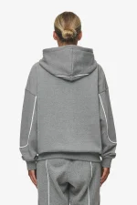 Silvi Oversized Sweat Jacket Deep Grey Melange-1