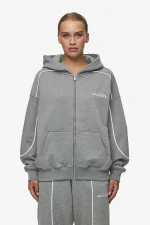 Silvi Oversized Sweat Jacket Deep Grey Melange