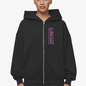 Skyla Oversized Sweat Jacket Heavy Washed Black