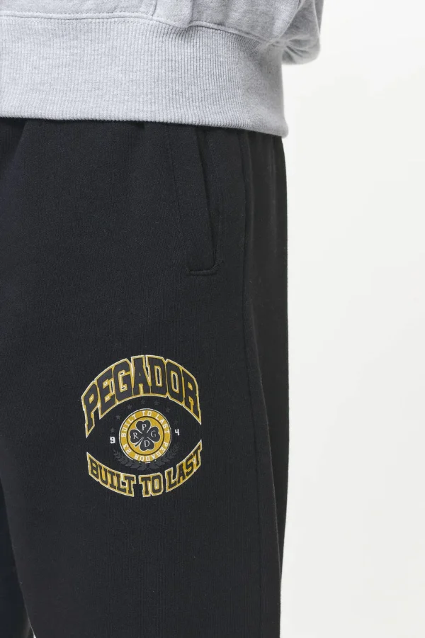 Smith Heavy Sweat Pants Vintage Washed Onyx Black-2