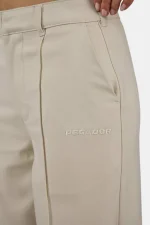 Solaya Suit Pants Light Beige White-2