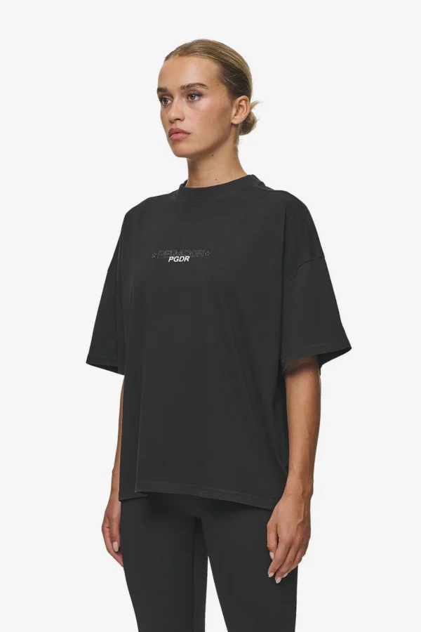 Sonia Heavy Oversized Tee Washed Black