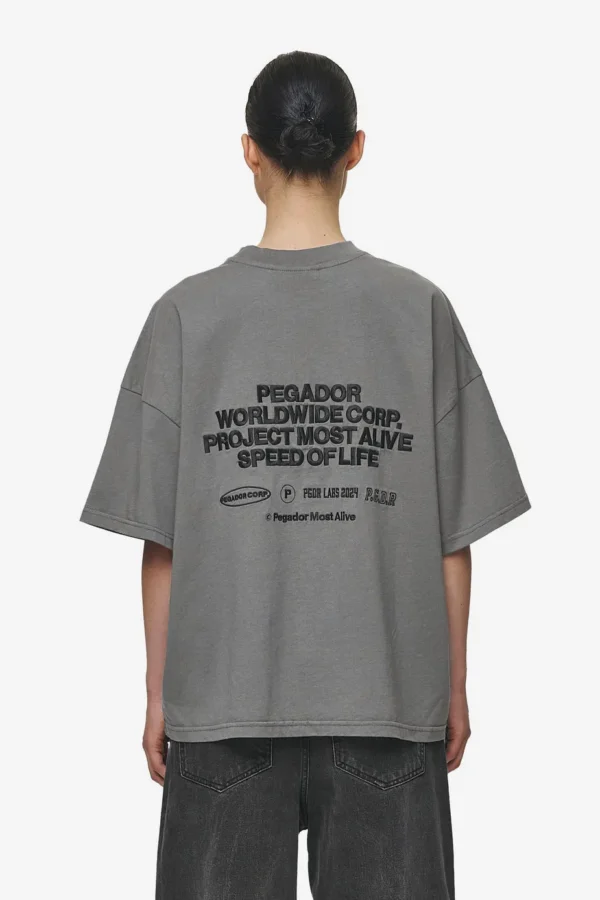 Sora Heavy Oversized Tee Washed Deep Grey-1