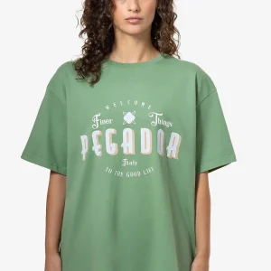 Stacy Oversized Tee Vintage Washed Cypress Green
