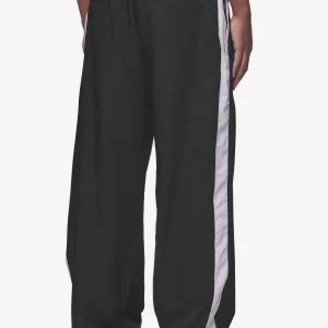 Stow Wide Track Pants Black Bubblegum-1