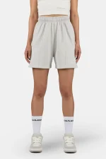 Sully High Waisted Shorts Washed Pure Grey White