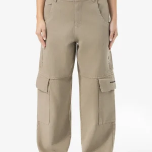 Taily Super Baggy Cargo Jeans Desert Taupe