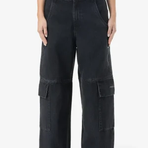 Taily Super Baggy Cargo Jeans Washed Black