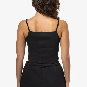 Tessa Rib Crop Top Black White-1