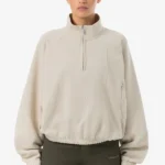 Thali Oversized Halfzip Sweater Washed Light Beige