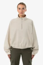 Thali Oversized Halfzip Sweater Washed Light Beige
