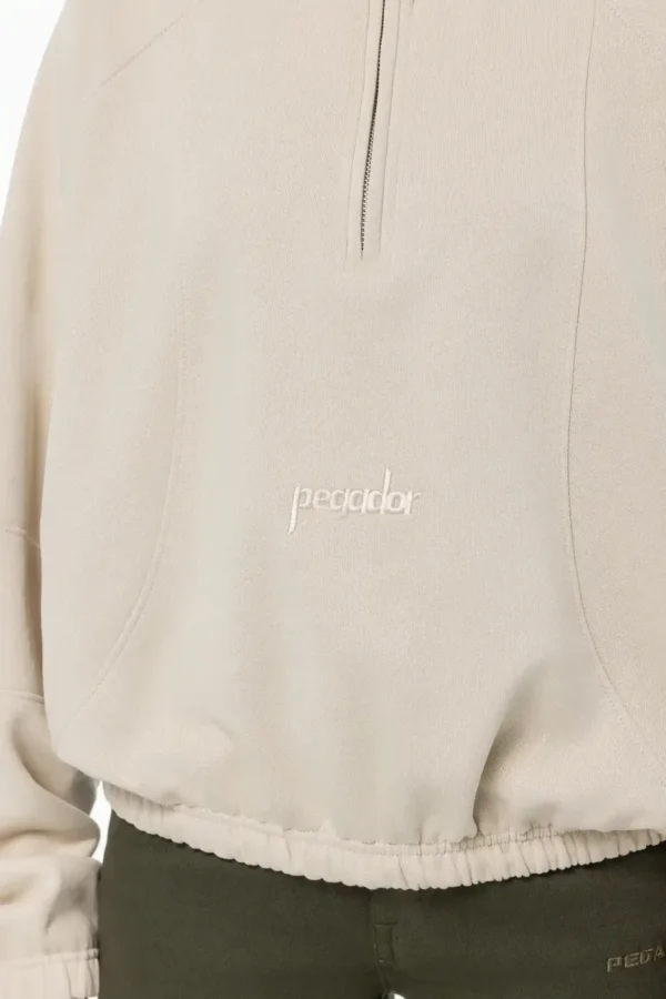 Thali Oversized Halfzip Sweater Washed Light Beige-2