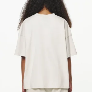 Thames Heavy Oversized Tee Vintage Washed Bone White-1