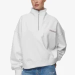 Thea Oversized Halfzip Sweater White