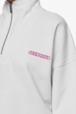 Thea Oversized Halfzip Sweater White-2