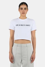 Tinca Cropped Baby Tee White