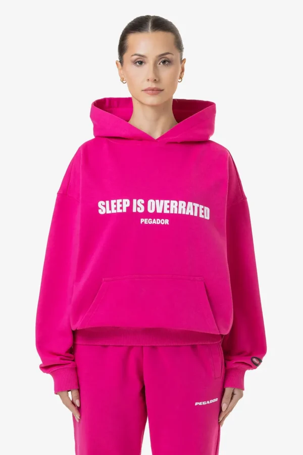 Tori Oversized Hoodie Washed Digital Pink