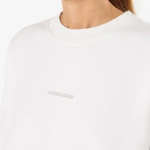 Tory Logo Oversized Sweater Washed Warm White-3