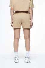 Umbria High Waisted Shorts Vintage Washed Espresso Gum-1
