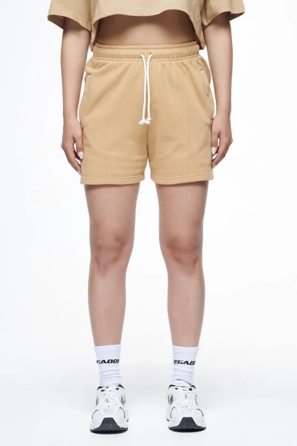 Umbria High Waisted Shorts Vintage Washed Espresso Gum