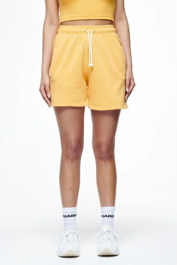 Umbria High Waisted Shorts Vintage Washed Golden Sun Gum