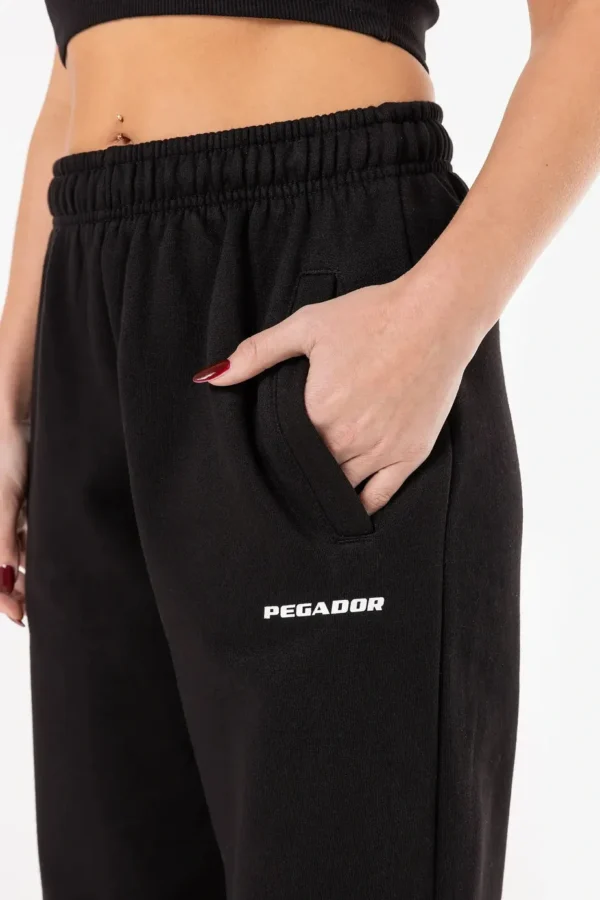 Villa High Waisted Sweat Pants Black White Gum-2