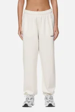 Villa High Waisted Sweat Pants Washed Coconut Milk Black Gum