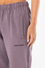 Villa High Waisted Sweat Pants Washed Dusty Grape Gum-2