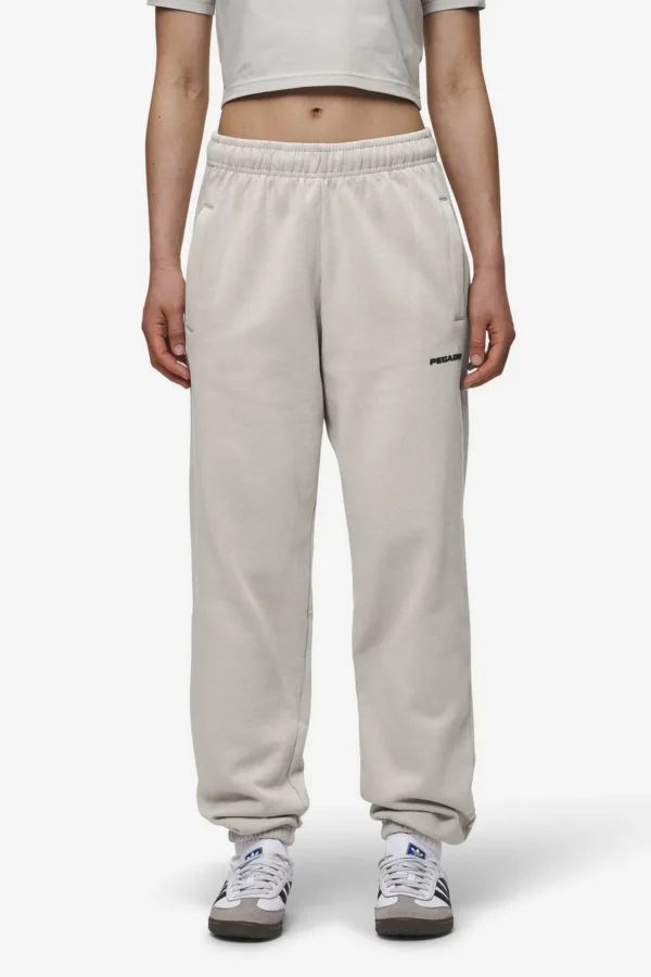 Villa High Waisted Sweat Pants Washed Moon Grey Black Gum