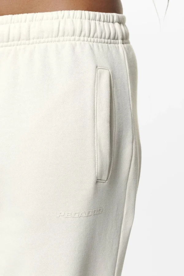 Villa High Waisted Sweat Pants Washed Salty Cream Gum-2
