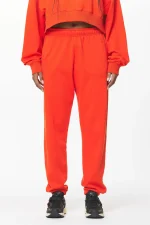 Villa High Waisted Sweat Pants Washed Signal Red Gum-1