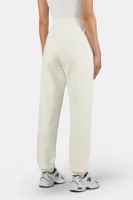 Villa High Waisted Sweat Pants Washed Unbleached White-1