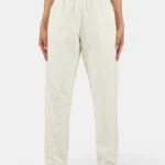 Villa High Waisted Sweat Pants Washed Unbleached White