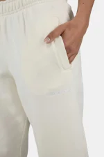 Villa High Waisted Sweat Pants Washed Unbleached White-2