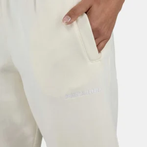 Villa High Waisted Sweat Pants Washed Unbleached White-2