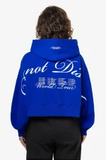 Vrena Oversized Cropped Hoodie Washed Endless Blue-1