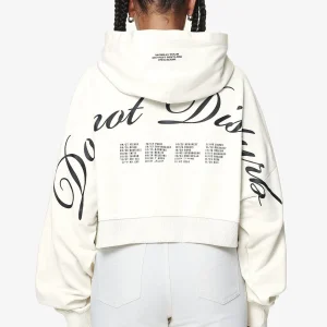 Vrena Oversized Cropped Hoodie Washed Salty Cream-1