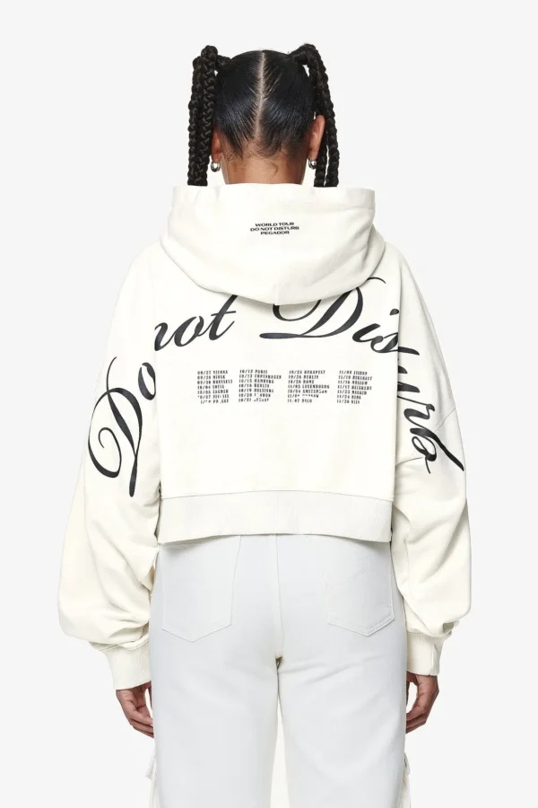 Vrena Oversized Cropped Hoodie Washed Salty Cream-1