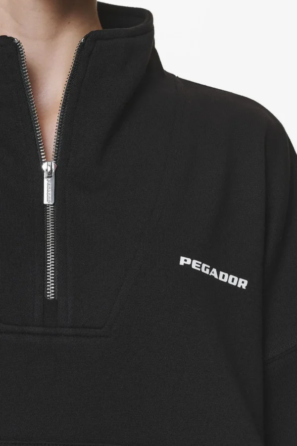 Vuku Logo Oversized Halfzip Black-2
