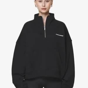 Vuku Logo Oversized Halfzip Black