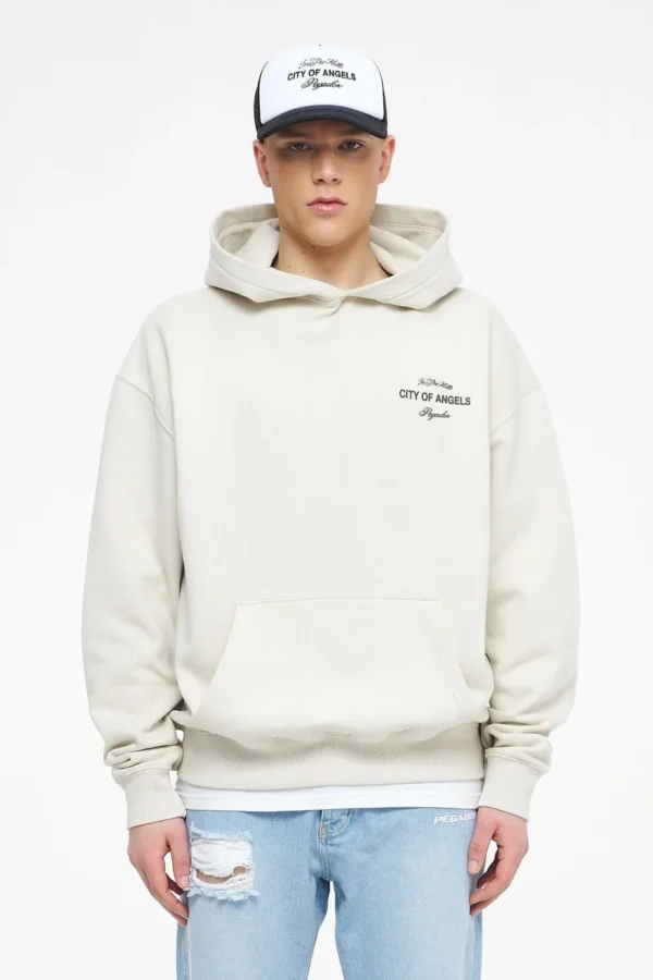 Wallace Oversized Hoodie Vintage Washed Angels Cream