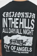 Wallace Oversized Tee Vintage Washed Black Ink-2