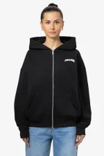 Wayruna Oversized Zip Hoodie Black
