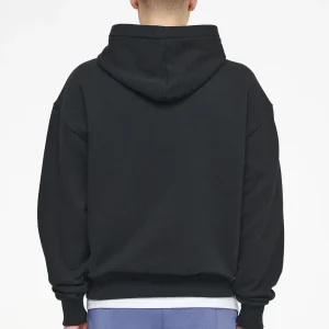 West Oversized Hoodie Vintage Washed Black Ink White-1