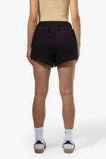 Wiluna High Waisted Sweat Shorts Black White Gum-1