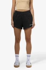 Wiluna High Waisted Sweat Shorts Black White Gum