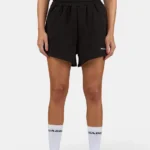 Wiluna High Waisted Sweat Shorts Washed Black White