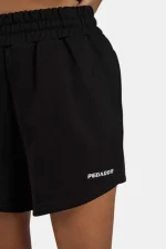 Wiluna High Waisted Sweat Shorts Washed Black White-2